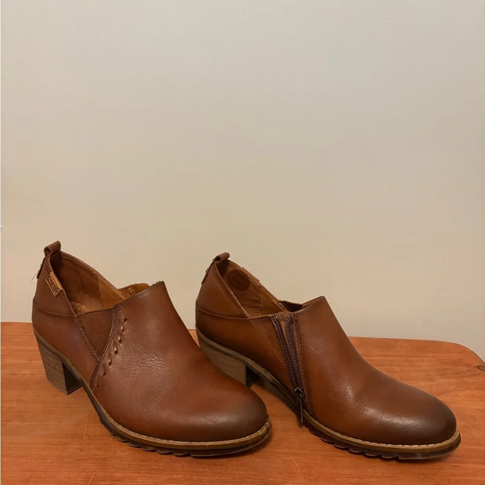 PIKOLINOS Tan Leather Ankle Booties - Picture 2 of 5